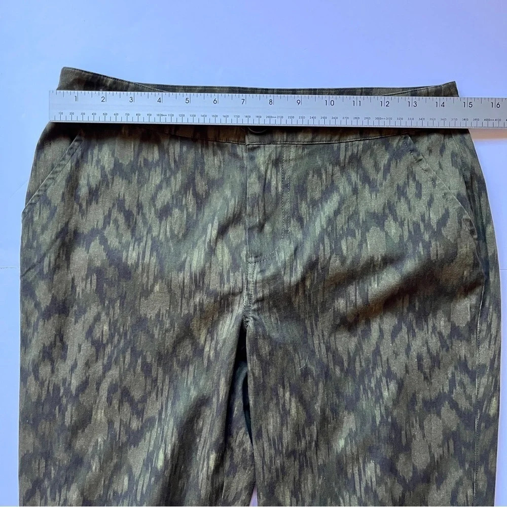 Ecru Camo Pants Trousers Comfy Lightweight Moto Green Utility Style Sz 4 - Picture 7 of 16